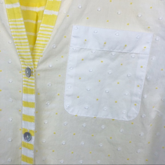 Vineyard Vines Yellow Stripe Button Up Blouse - Picture 4 of 8